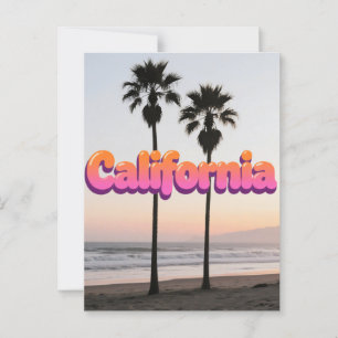 California Postcard – Bold Typography Design