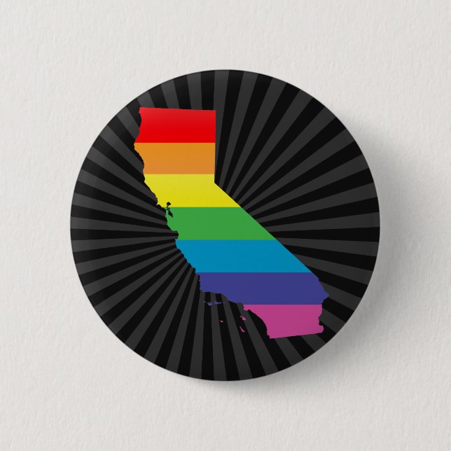 california pride. 2 inch round button (Front)