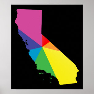 california pride. angled. poster