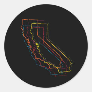 california pride blur classic round sticker