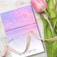 California Purple Pink Beach Sunset Photo Custom