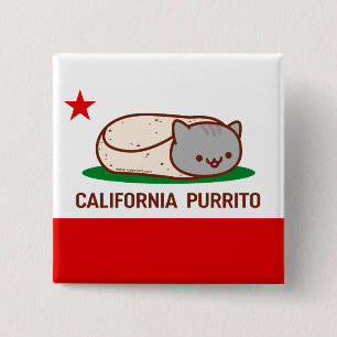 CALIFORNIA PURRITO - Button - Cat Burrito
