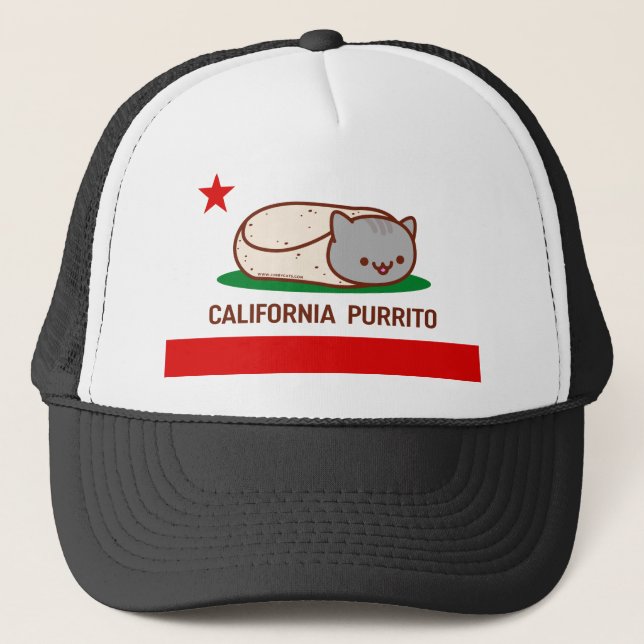 CALIFORNIA PURRITO - Funny Cat Trucker Hat (Front)