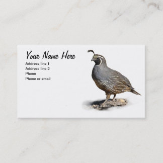 CALIFORNIA QUAIL #1 BUSINESS CARD