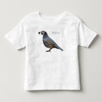 California quail bird cartoon illustration