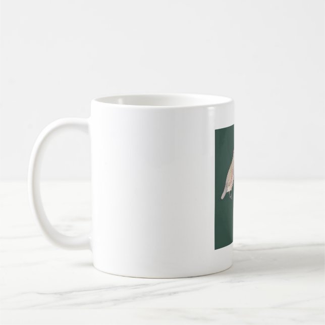 California Quail bird species art Coffee Mug (Left)