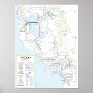 California Rail Map v1.01 Poster