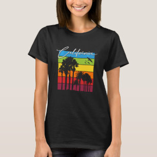 California  Rainbow Palm Trees Cali Souvenir T-Shirt