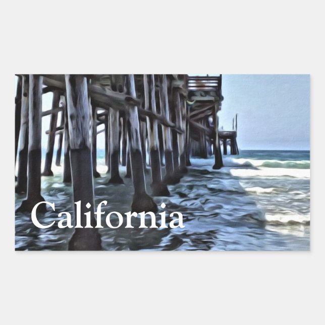 California - Rectangle Stickers, Glossy Sticker (Front)