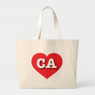California red heart - Big Love Large Tote Bag