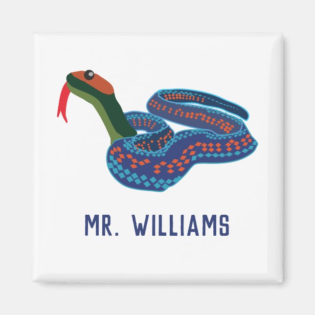 California Red Sided Garter Snake Personalized Magnet (Front)