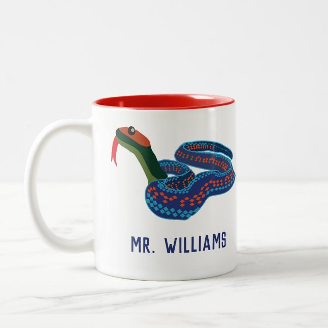 California Red Sided Garter Snake Personalized Mug (Left)