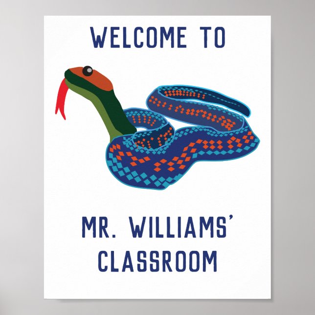 California Red Sided Garter Snake Personalized Poster (Front)