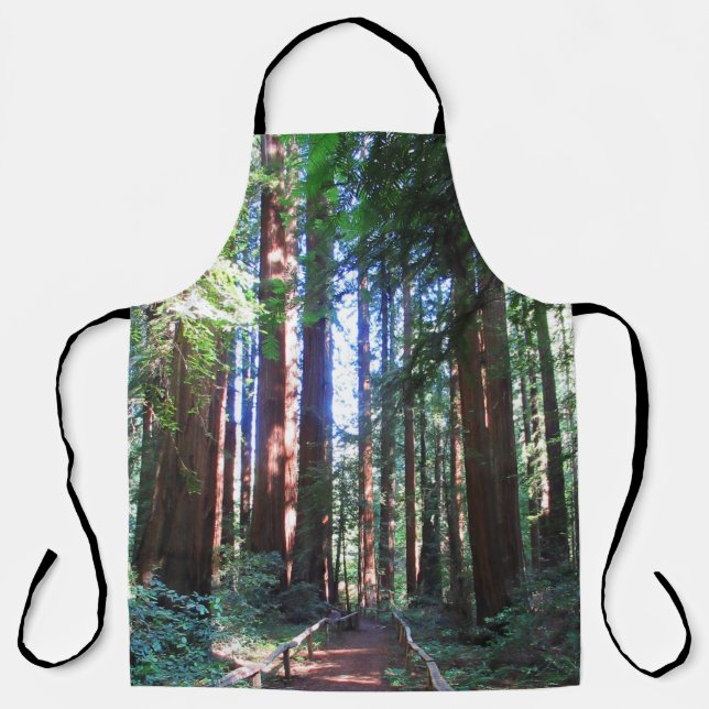 California Redwood Trail All-Over Print Apron (Front)