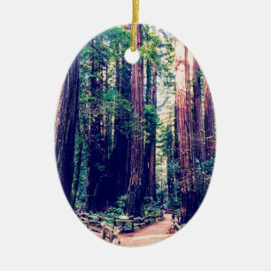 California Redwoods Ceramic Ornament