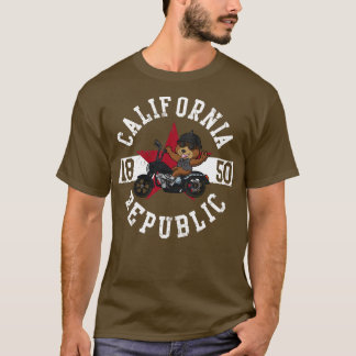California Republic 1850 Biker Bear Motorcycle T-Shirt