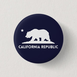 California Republic  1 Inch Round Button
