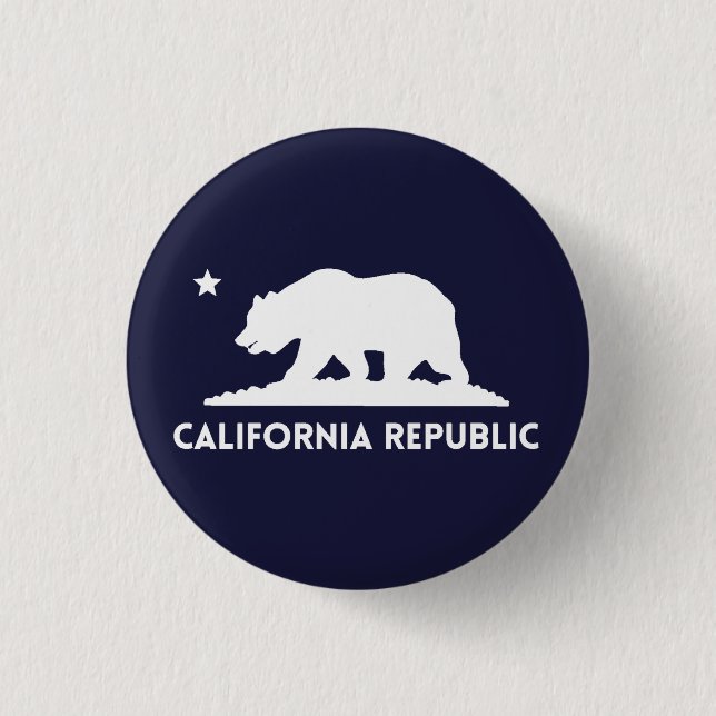 California Republic  1 Inch Round Button (Front)