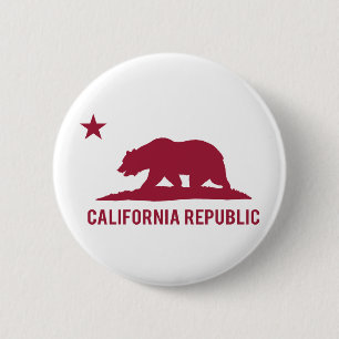 California Republic - Basic - Red 2 Inch Round Button