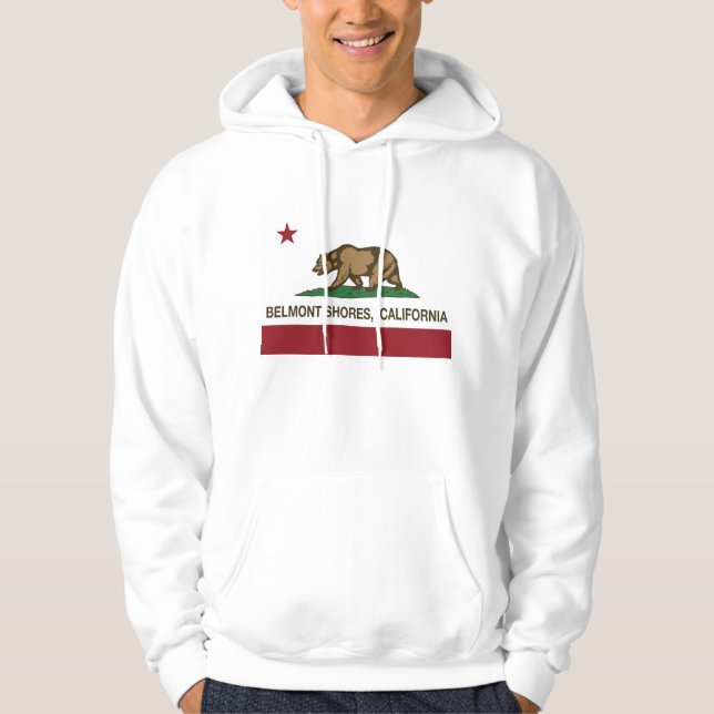California Republic Bear Flag Belmont Shores Hoodie (Front)