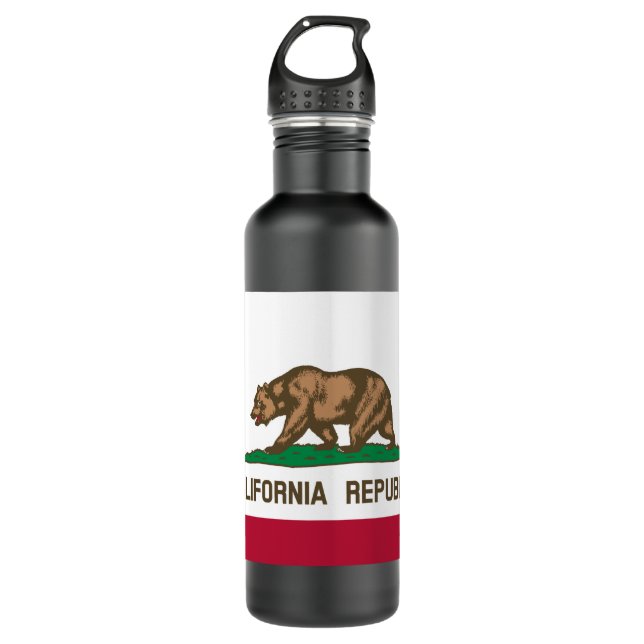 California Republic Bear Flag: Cali Golden State 710 Ml Water Bottle (Front)