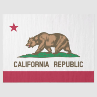 California Republic Bear Flag: Cali Golden State Tissue Paper