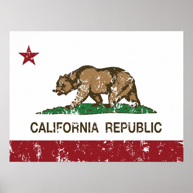 California Republic Bear Flag Poster (Front)