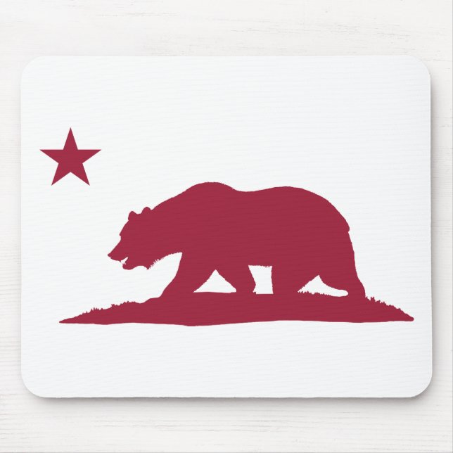 California Republic Bear - Red Mouse Pad (Front)
