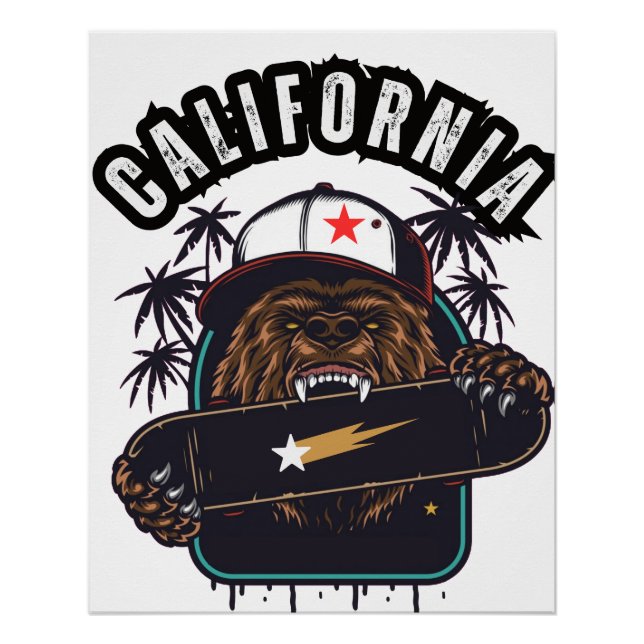 California Republic Cali Flag Socal Norcal Cencal Poster (Front)
