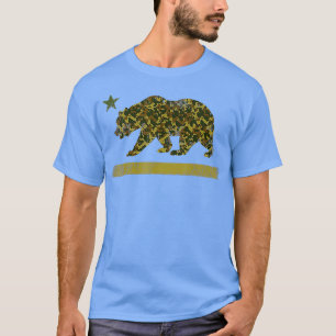 California Republic Flag Camo LA Cali Bear Star Ca T-Shirt