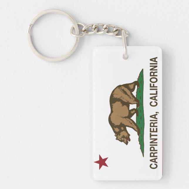 California Republic Flag Carpinteria Keychain (Front)