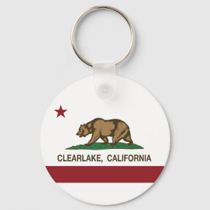 California Republic Flag Clearlake Keychain