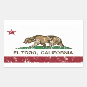 California Republic Flag El Toro Sticker