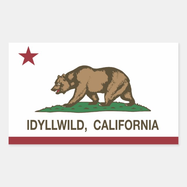 California Republic Flag Idyllwild Sticker (Front)
