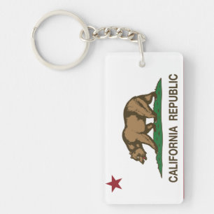 California Republic Flag Keychain