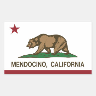 California Republic Flag Mendocino Sticker