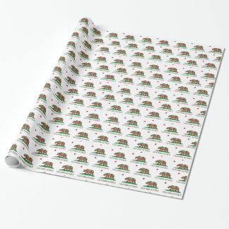California Republic Flag Pattern Wrapping Paper