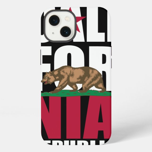 California Republic Flag Stacker iPhone Case (Back)