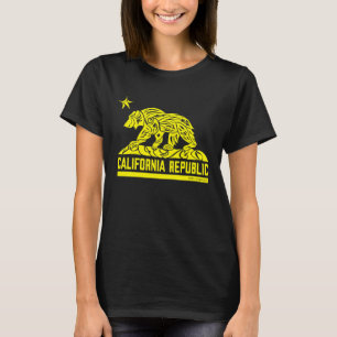 California Republic Flag Tribal Grizzly Bear YWP2 T-Shirt