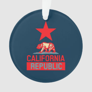 California Republic in Pop Style Ornament
