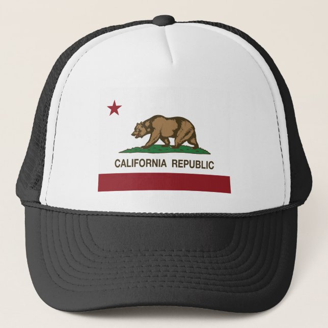 California Republic Official State Flag Trucker Hat (Front)