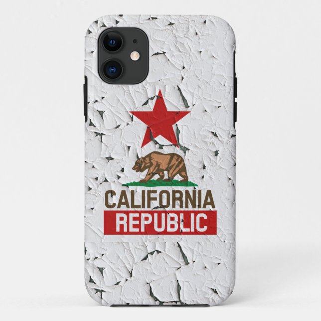 California Republic Peeling Paint Style Case-Mate iPhone Case (Back)