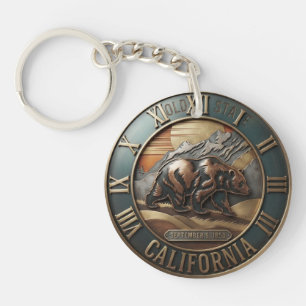 California Republic September 9 1850 Grizzly Bear Keychain