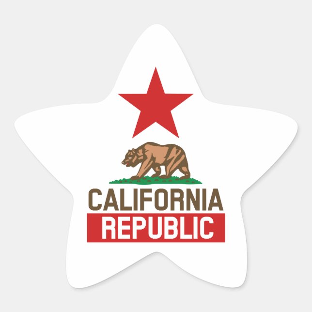 California Republic Star Sticker (Front)