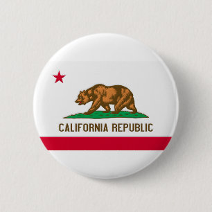 California Republic State Flag 2 Inch Round Button