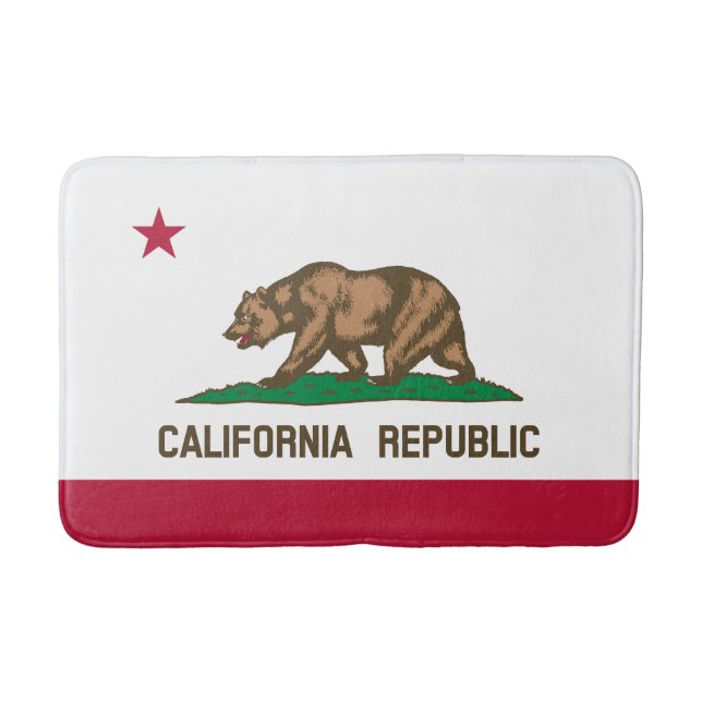 California Republic State Flag Bath Mat (Front)