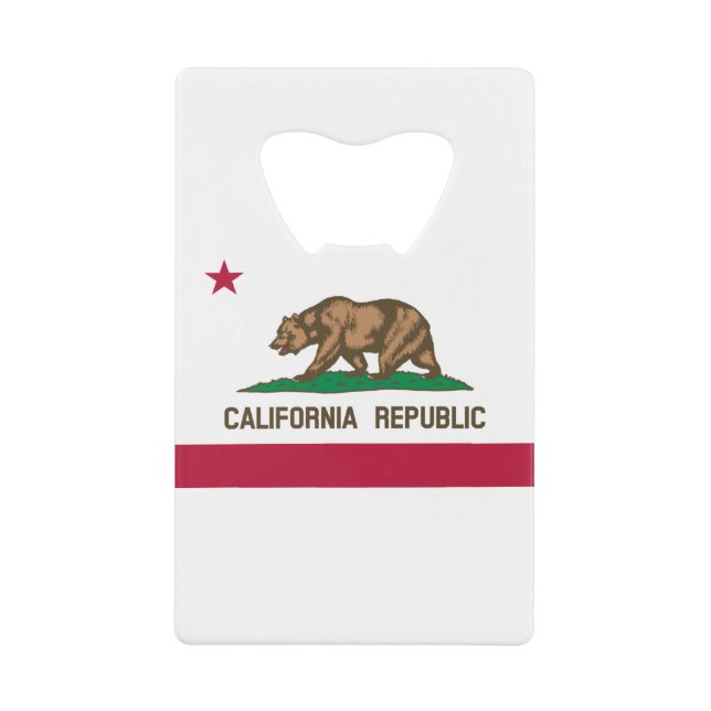 California Republic State Flag Credit Card Bottle Opener (Front)