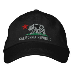 CALIFORNIA REPUBLIC State Flag Embroidered Cap