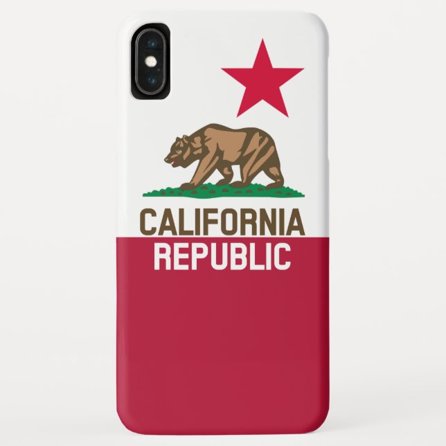 CALIFORNIA REPUBLIC State Flag Fitted Designs Case-Mate iPhone Case (Back)