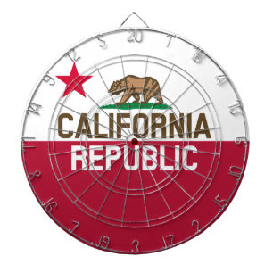 CALIFORNIA REPUBLIC State Flag Fitted Designs Dartboard